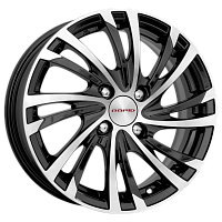 Литые диски Мейола (КС643) 6.000xR15 4x100 DIA67.1 ET45 алмаз черный для Nissan March