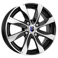 Литые диски Джемини-оригинал (КС480) (КС480) 5.500xR14 4x100 DIA56.1 ET45 алмаз черный для Honda Fit Aria