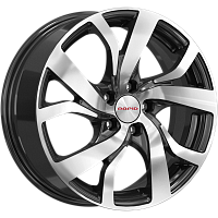 Литые диски Палермо (КС607) 6.500xR16 5x100 DIA67.1 ET38 алмаз черный для SEAT