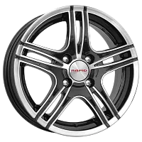 Литые диски Омаха (КС636) 5.500xR14 4x108 DIA65.1 ET16 алмаз черный для Peugeot 106